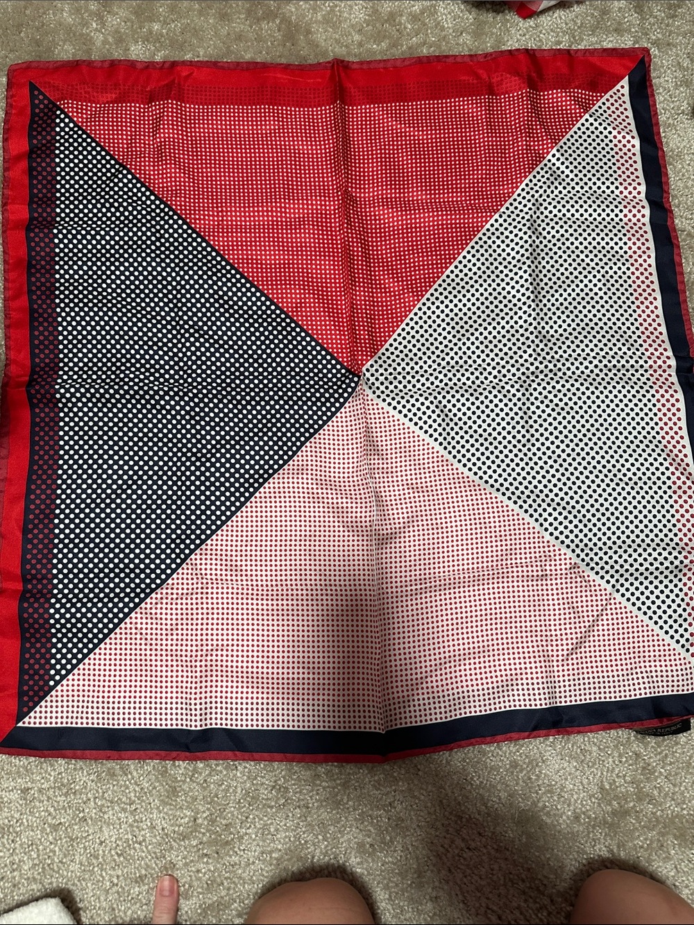 Banana Republic Italian Satin Geometric Print Scarf Bandana